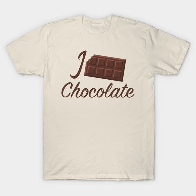I Love Chocolate T-Shirt by vladocar